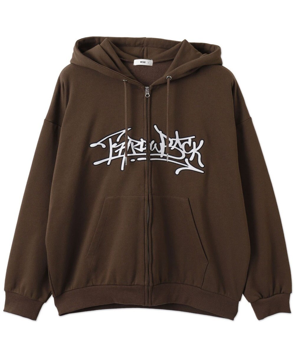 WEGO ワッペンロゴジップパーカー 