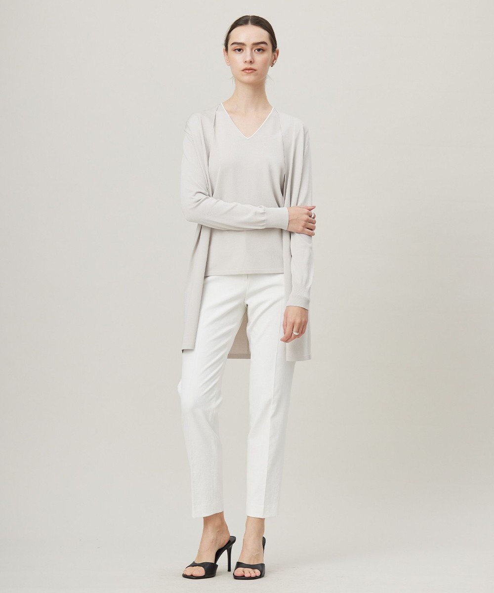 ICB 【洗える】シンセティックハイゲージ ロングカーディガン 