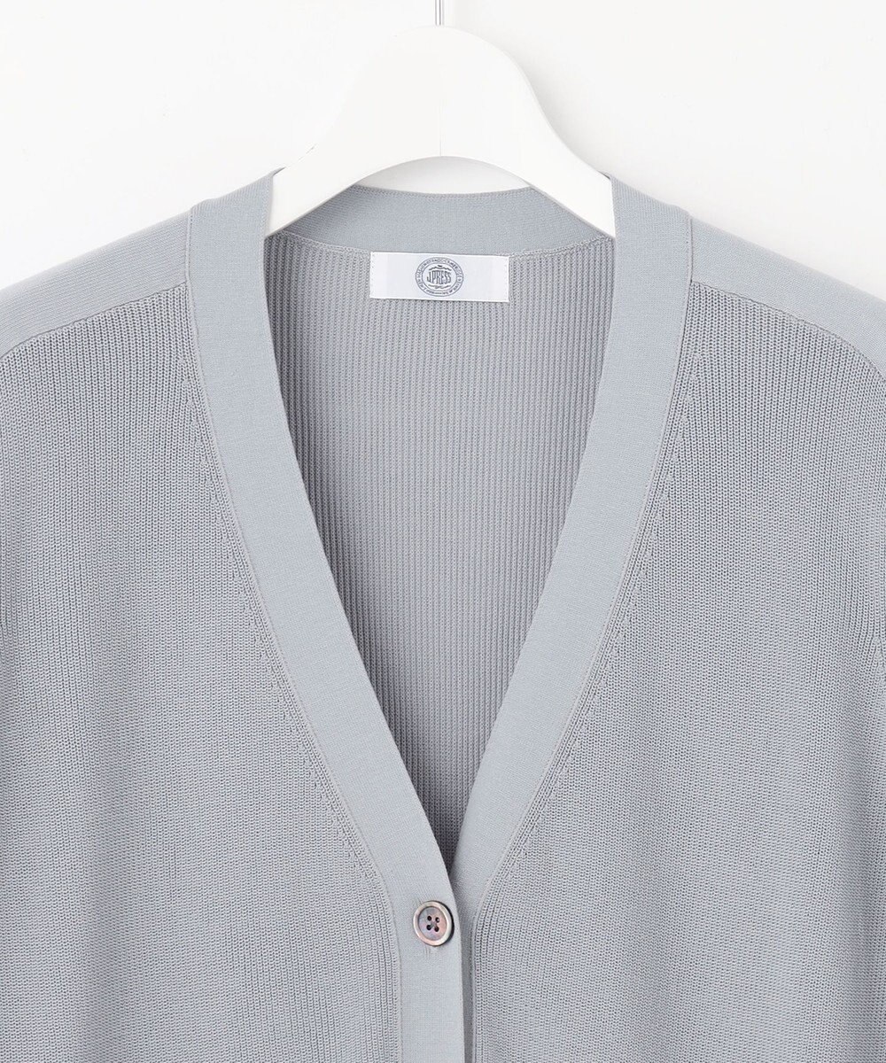 J.PRESS LADIES L 【洗える】COTTON MODAL Vネック カーディガン 