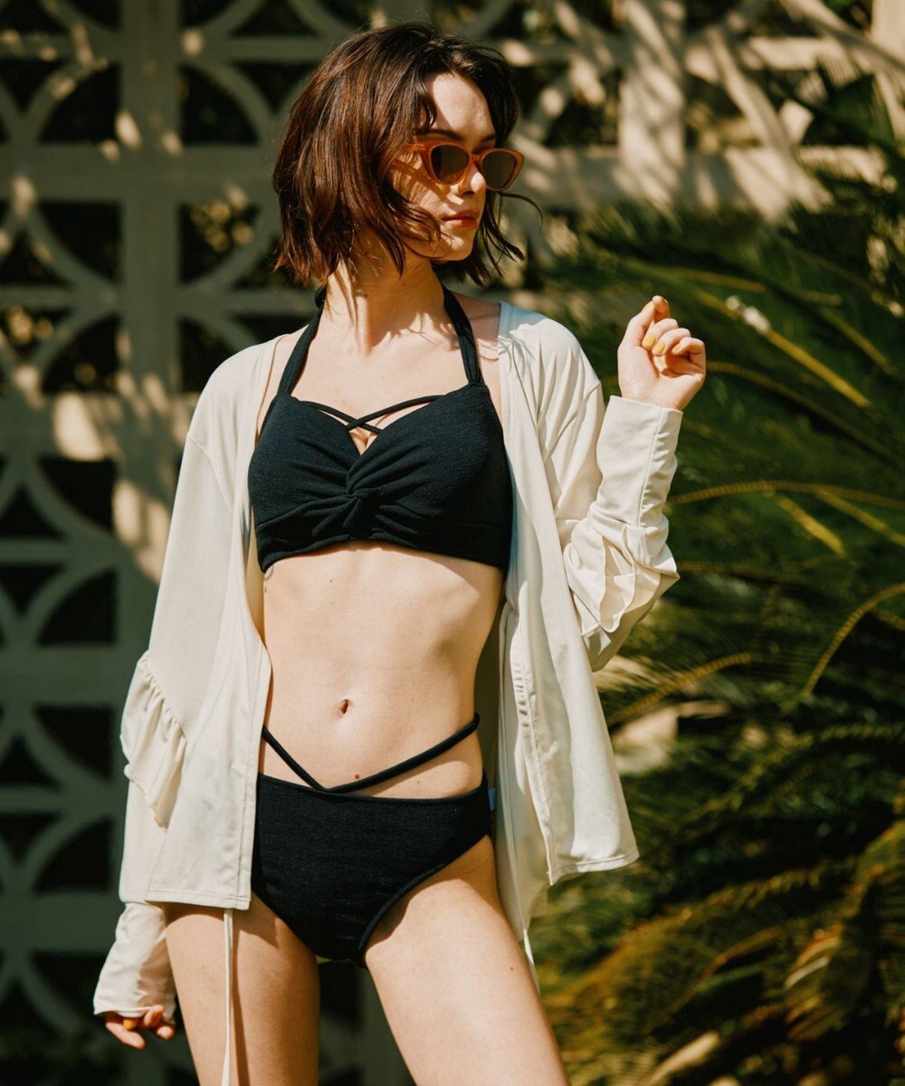 San-ai Resort（三愛水着楽園） 【UPF50＋】　フリル羽織り　M　　【San-ai Resort（サンアイリゾート）】 