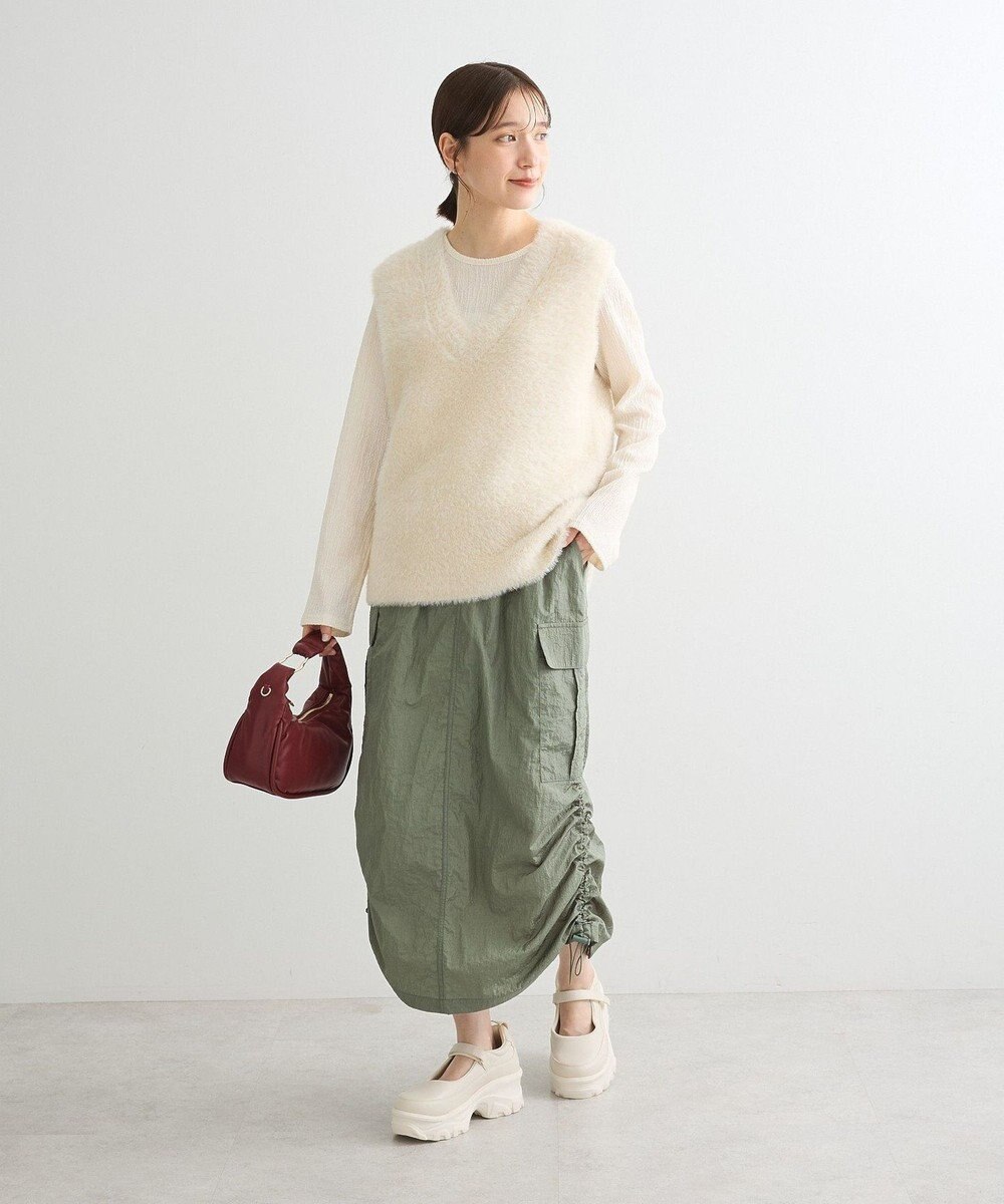 Green Parks シャイニーカーゴスカート 