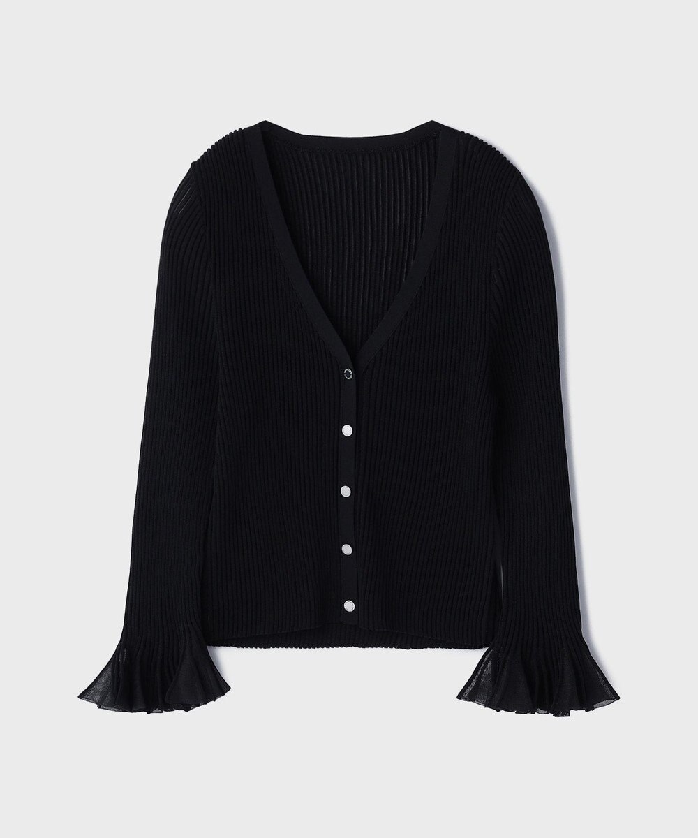 GRACE CONTINENTAL シアーフリルニットカーディガン 