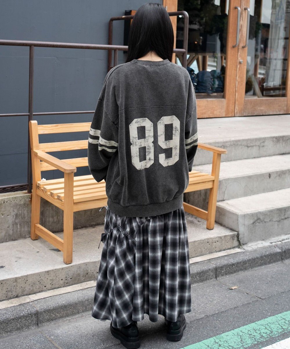 WEGO 【ユニセックス着用ITEM】ケミカルウォッシュナンバリングプルオーバー 