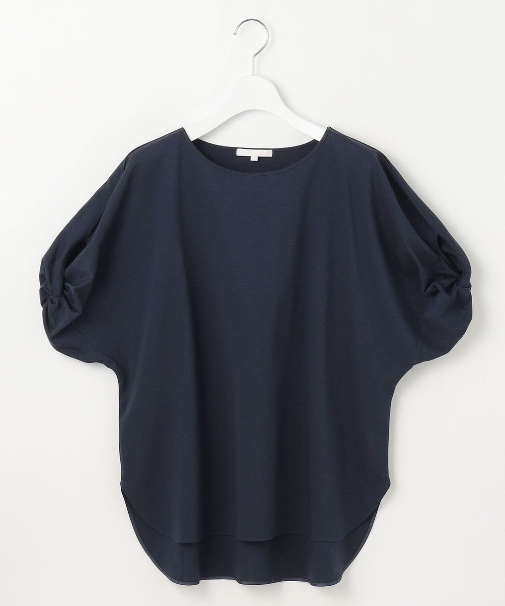 自由区 S 【接触冷感・UVカット・吸水速乾・抗菌防臭・洗える】ハイツイストポンチスリーブディティール カットソー 