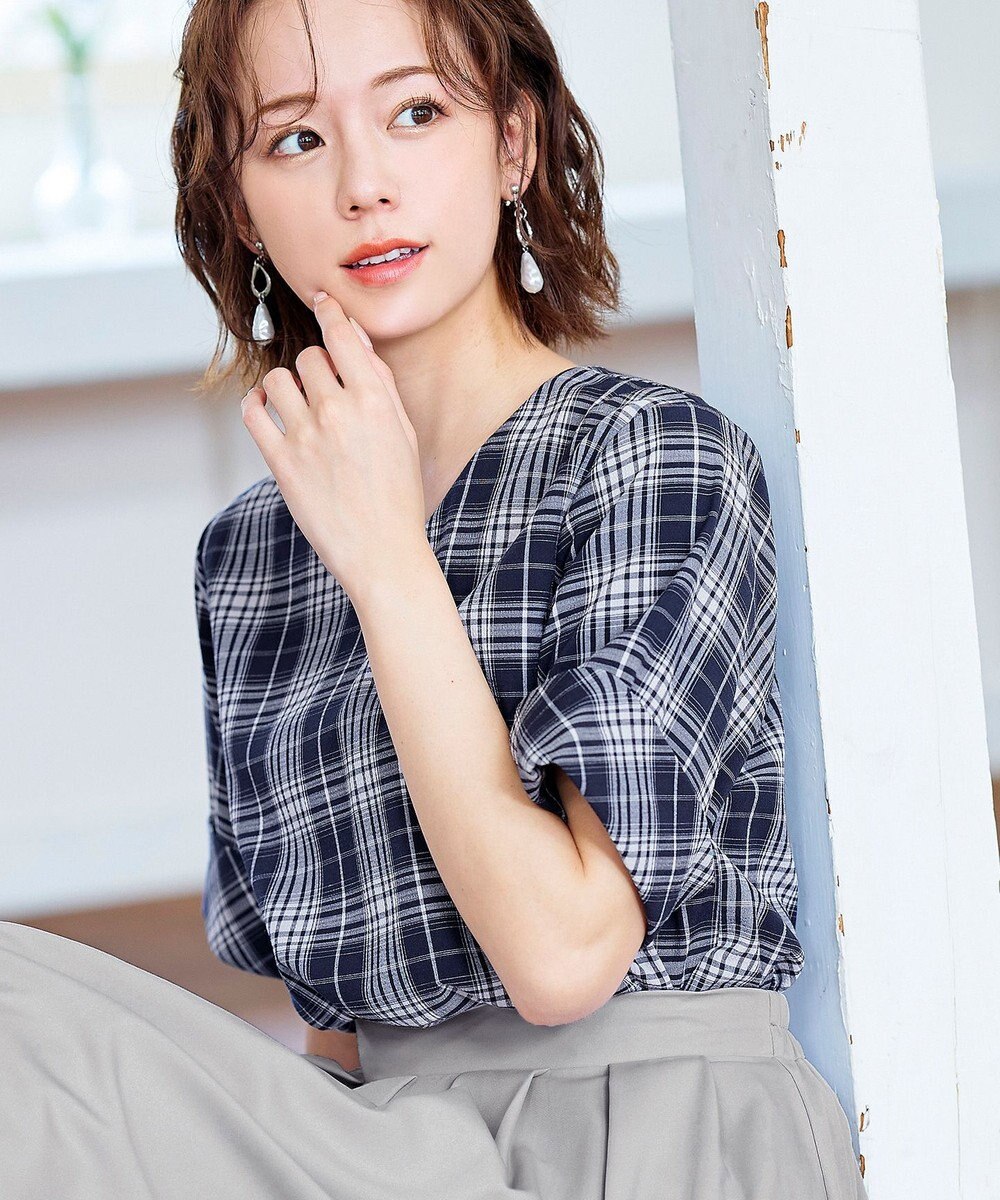 Tiaclasse L 【洗える】ゆったりシルエットの幅広カフスブラウス 