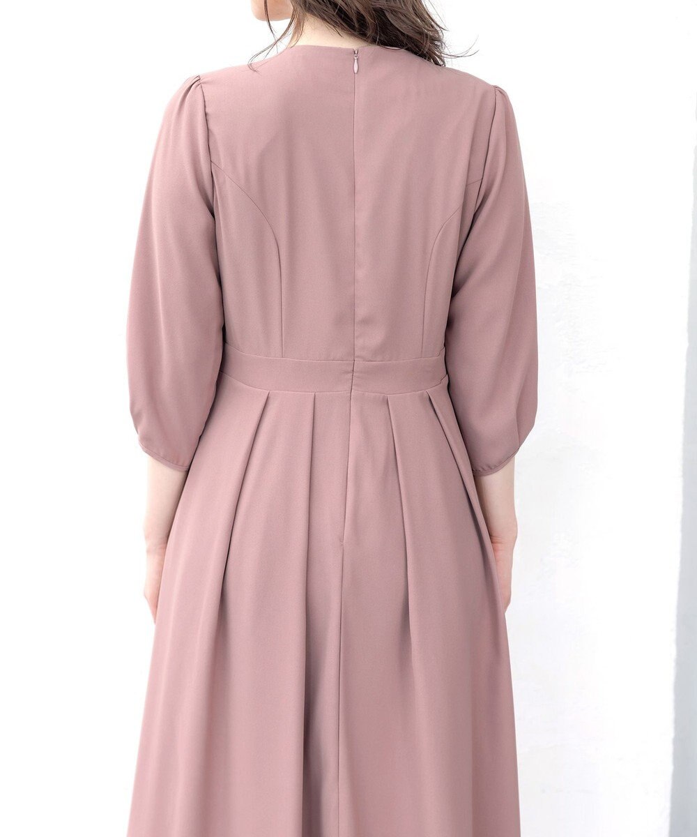 Tiaclasse L 【洗える】大人の洗練ドレープワンピース 