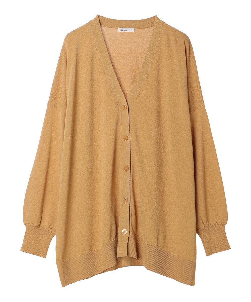 CRAFT STANDARD BOUTIQUE UVカット/接触冷感/マシンウォッシャブル/Vネックビッグニットカーディガン 