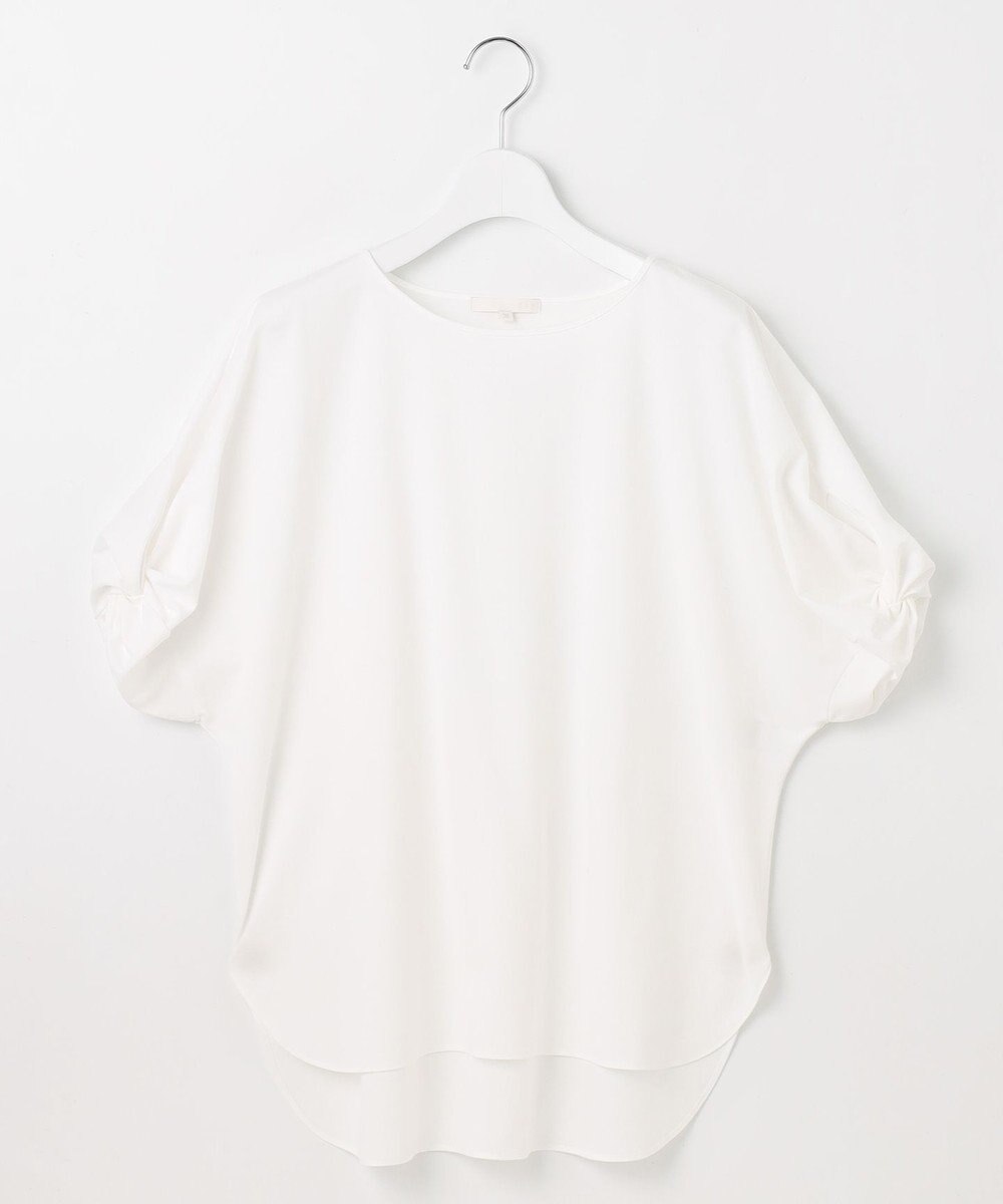 自由区 【接触冷感・UVカット・吸水速乾・抗菌防臭・洗える】ハイツイストポンチスリーブディティール カットソー 