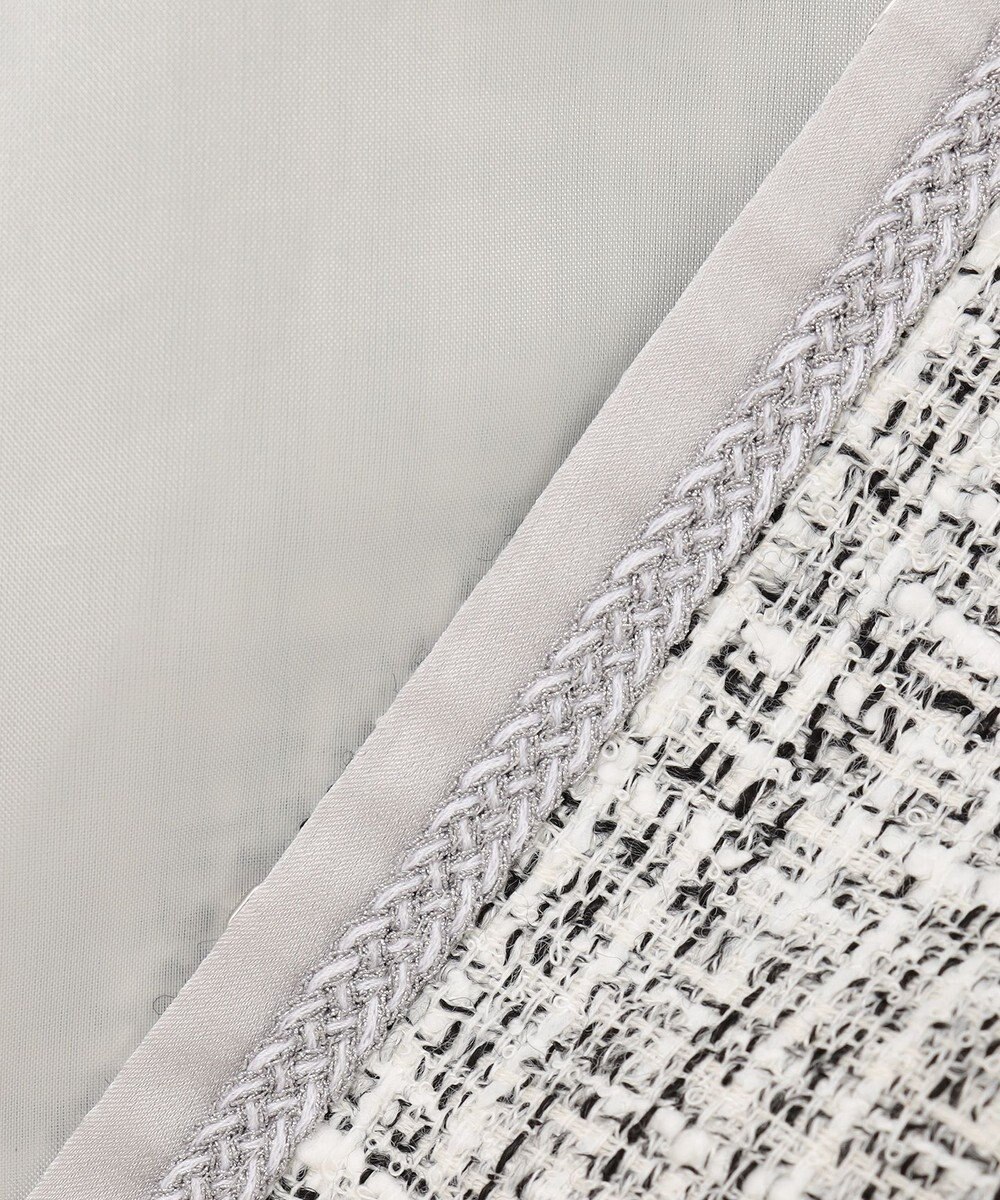 J.PRESS LADIES 【セットアップ対応】ファンシーツイード ノーカラー ジャケット 