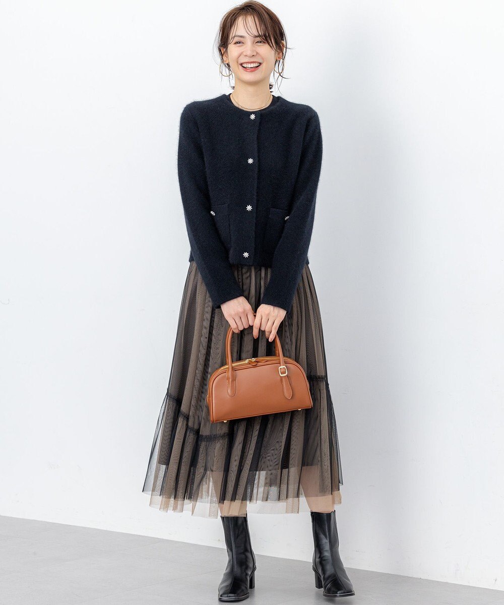 組曲 L 【加藤ローサさん着用】フラッフィーファーニット ジャケット 