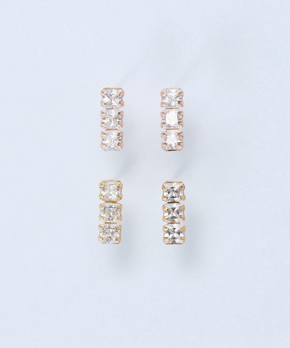 Phoebe 【K10】ストーンバーピアス ゴールド 