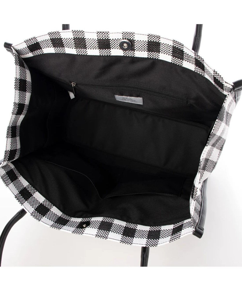 UNBILLION cachecache チェック柄ポリプロピレンシートトートバッグ 