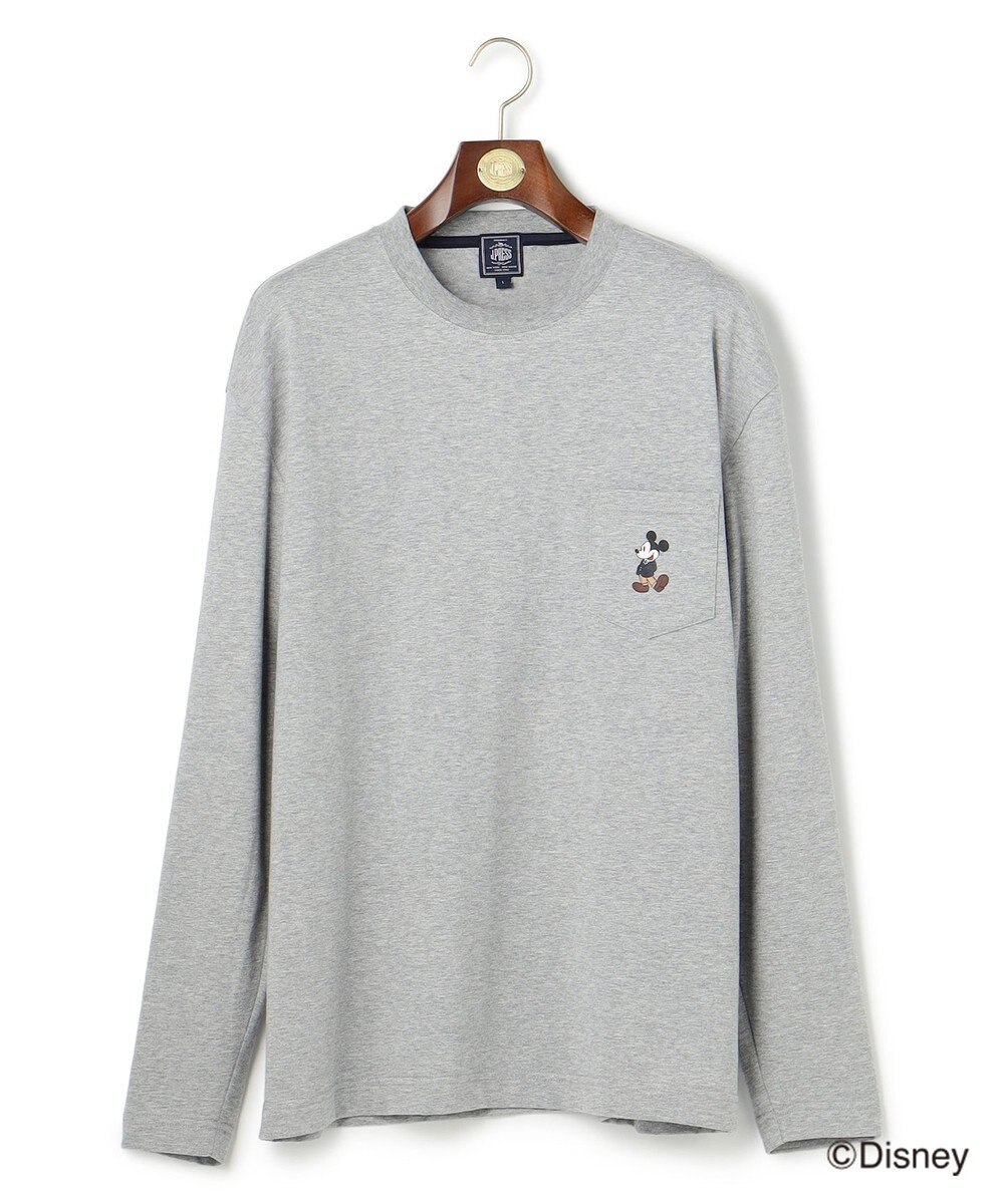 J.PRESS MEN 【DISNEY COLLECTION】【UNISEX】ワンポイントロングスリーブ Tシャツ / ミッキーマウス 