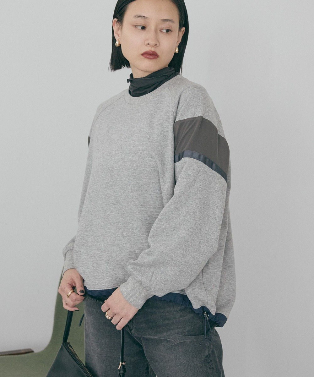 AMERICAN HOLIC 異素材ドロスト配色プルオーバー 