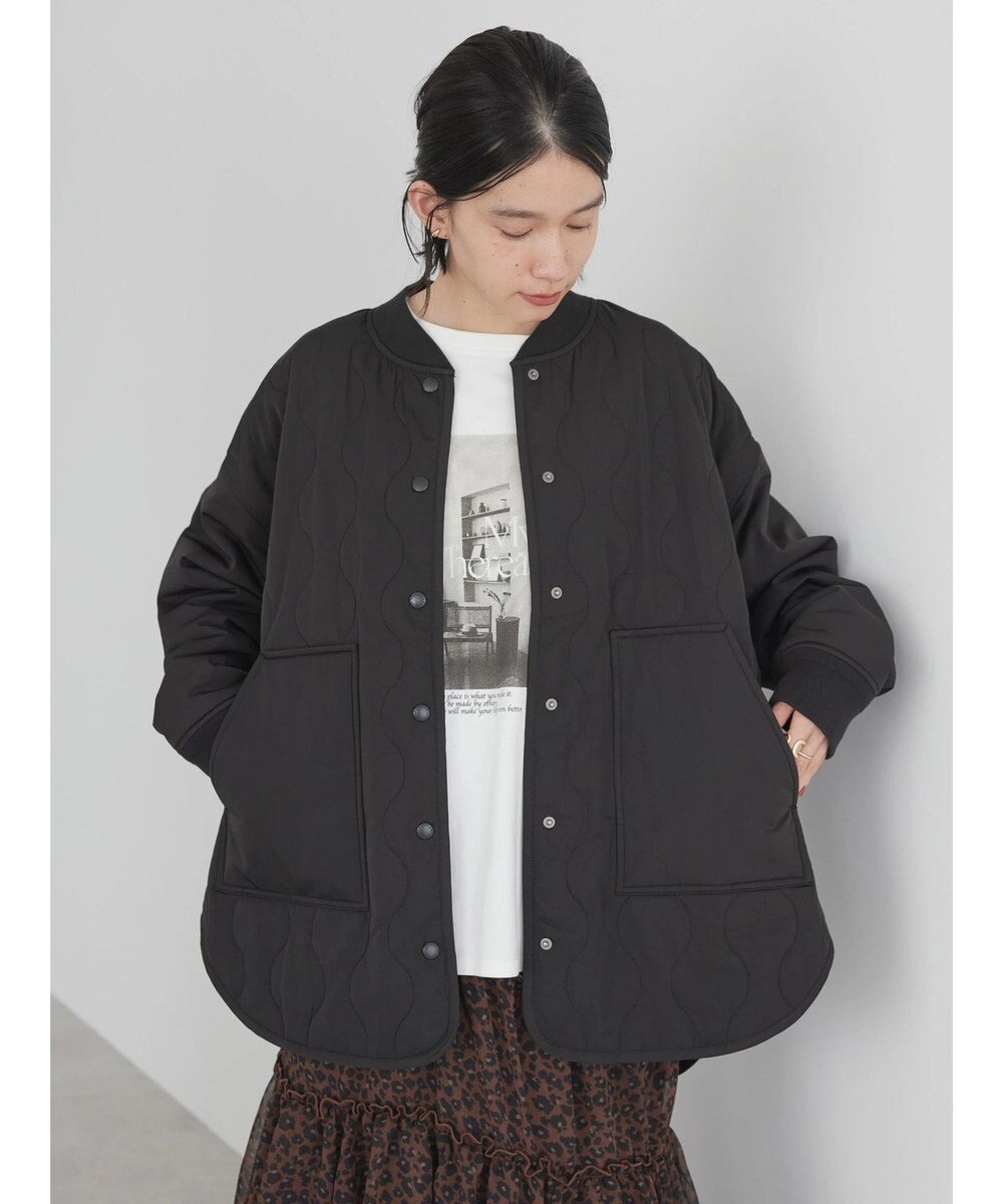 AMERICAN HOLIC キルポカリブ付きキルティングブルゾン 