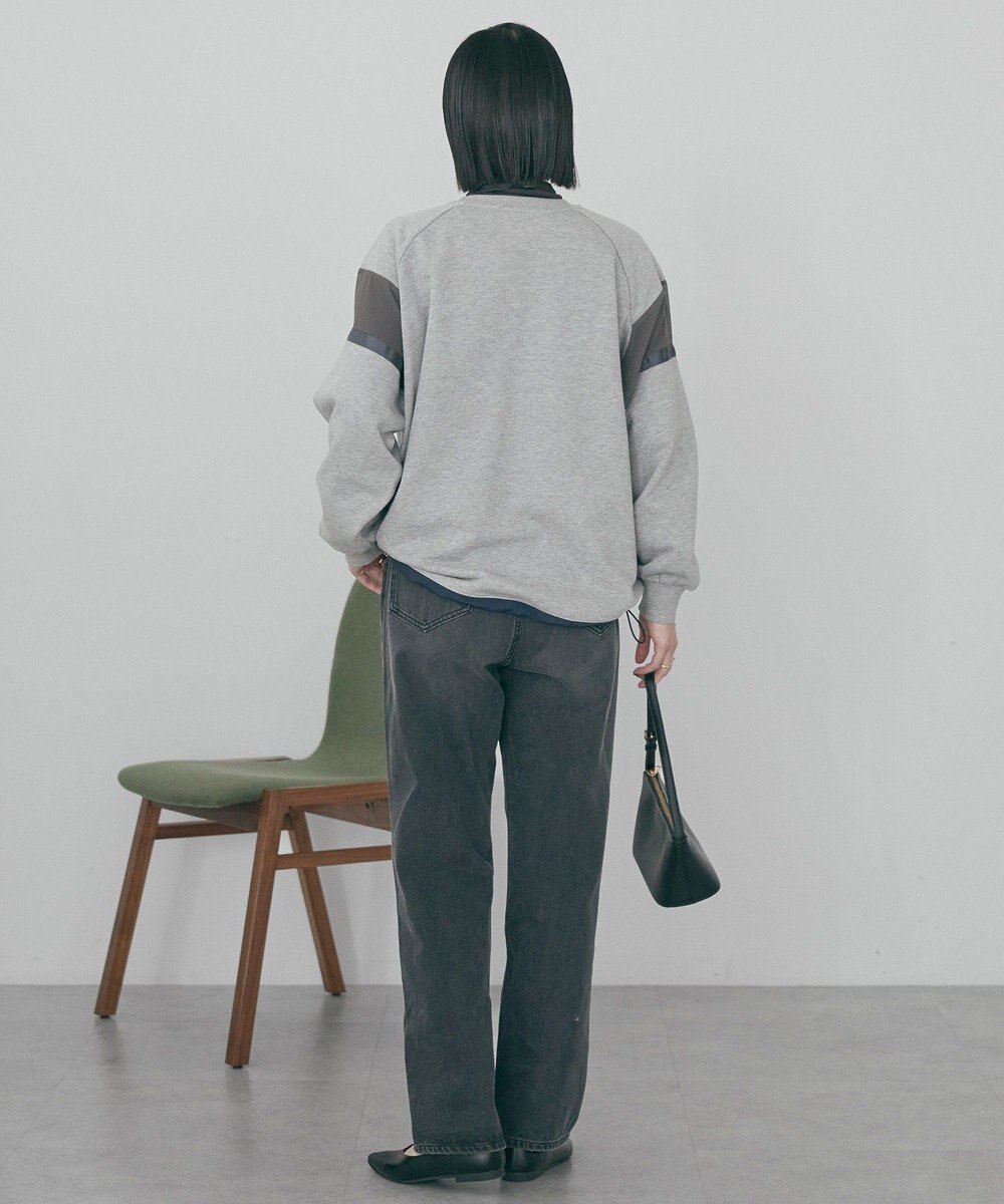 AMERICAN HOLIC 異素材ドロスト配色プルオーバー 