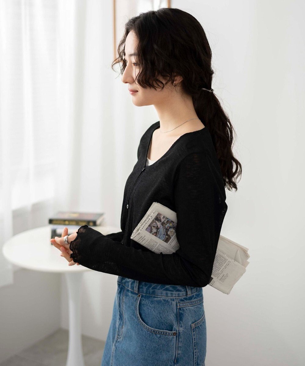 WEGO 【紫外線対策】シアーカーディガン 