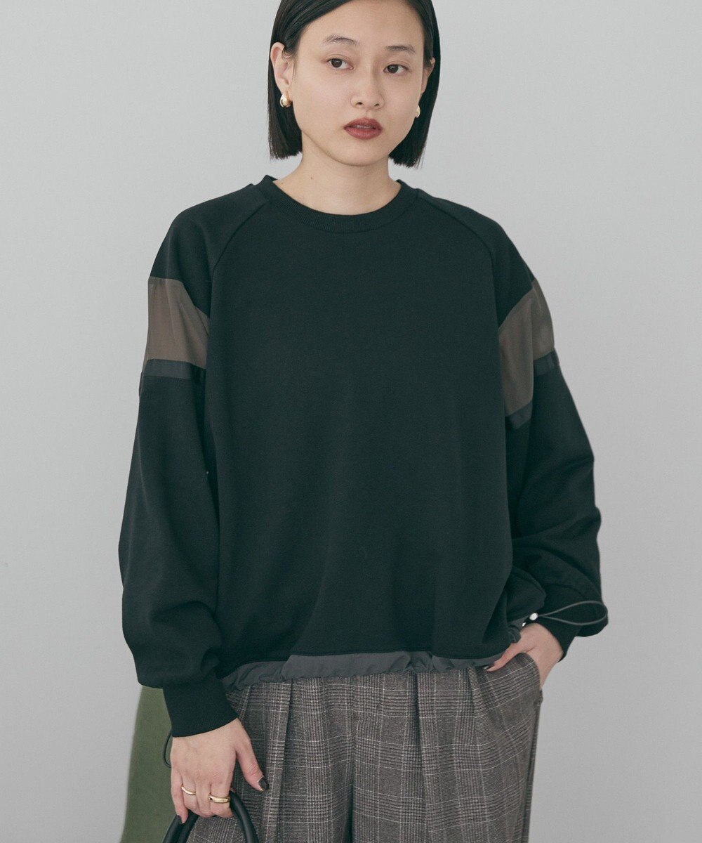 AMERICAN HOLIC 異素材ドロスト配色プルオーバー 