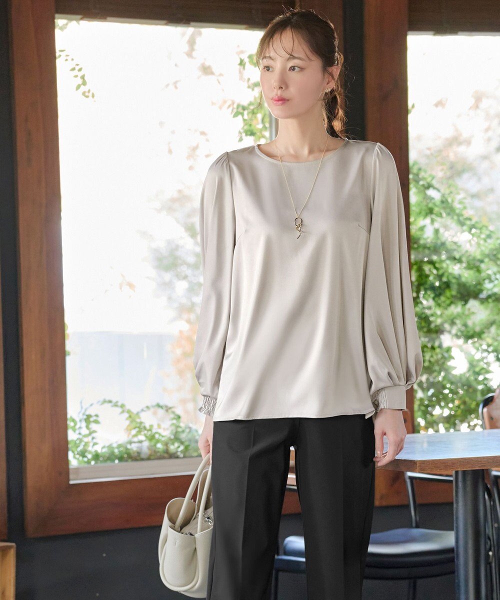 Tiaclasse L 【洗える】ボリュームスリーブブラウス 