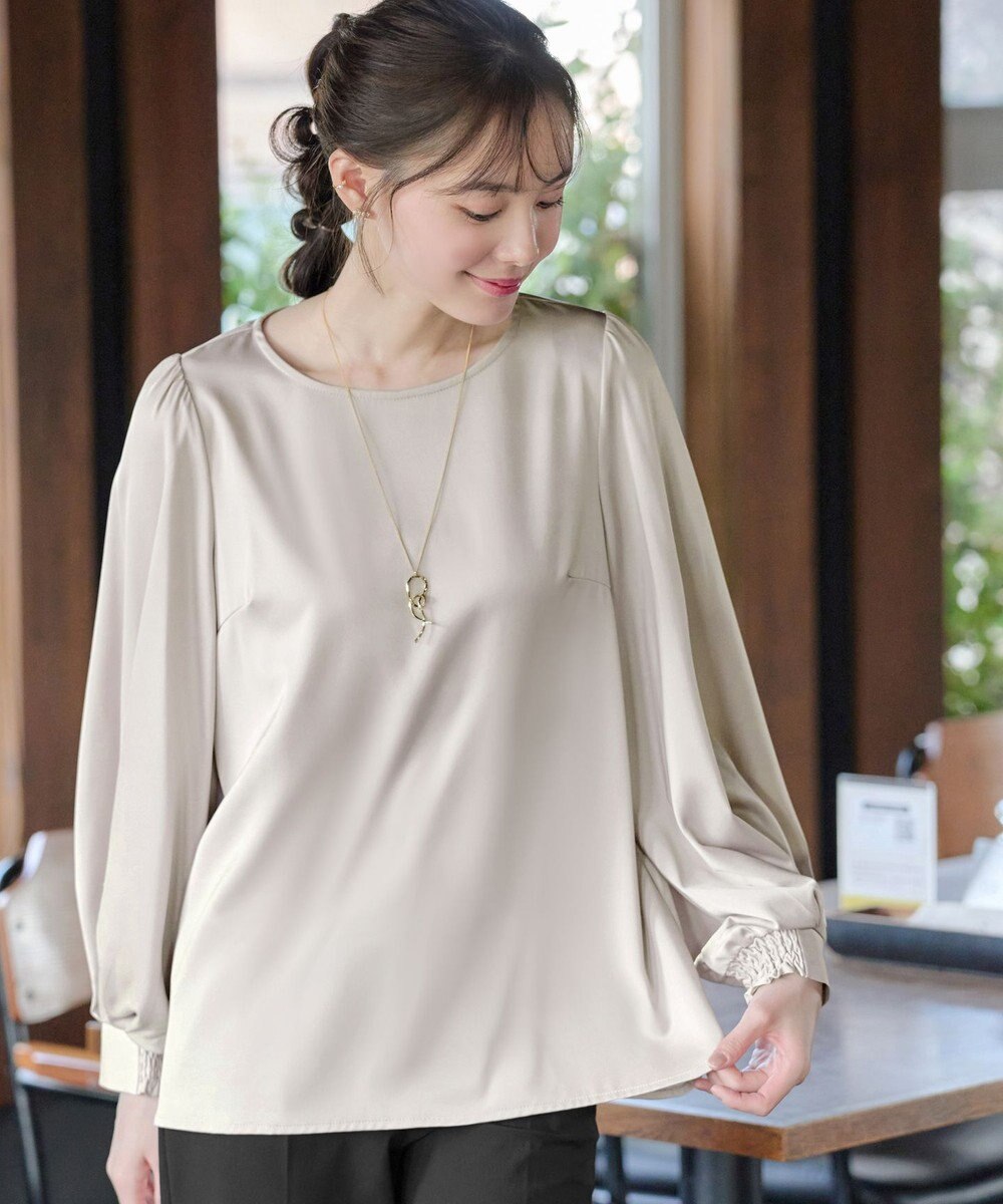 Tiaclasse L 【洗える】ボリュームスリーブブラウス 