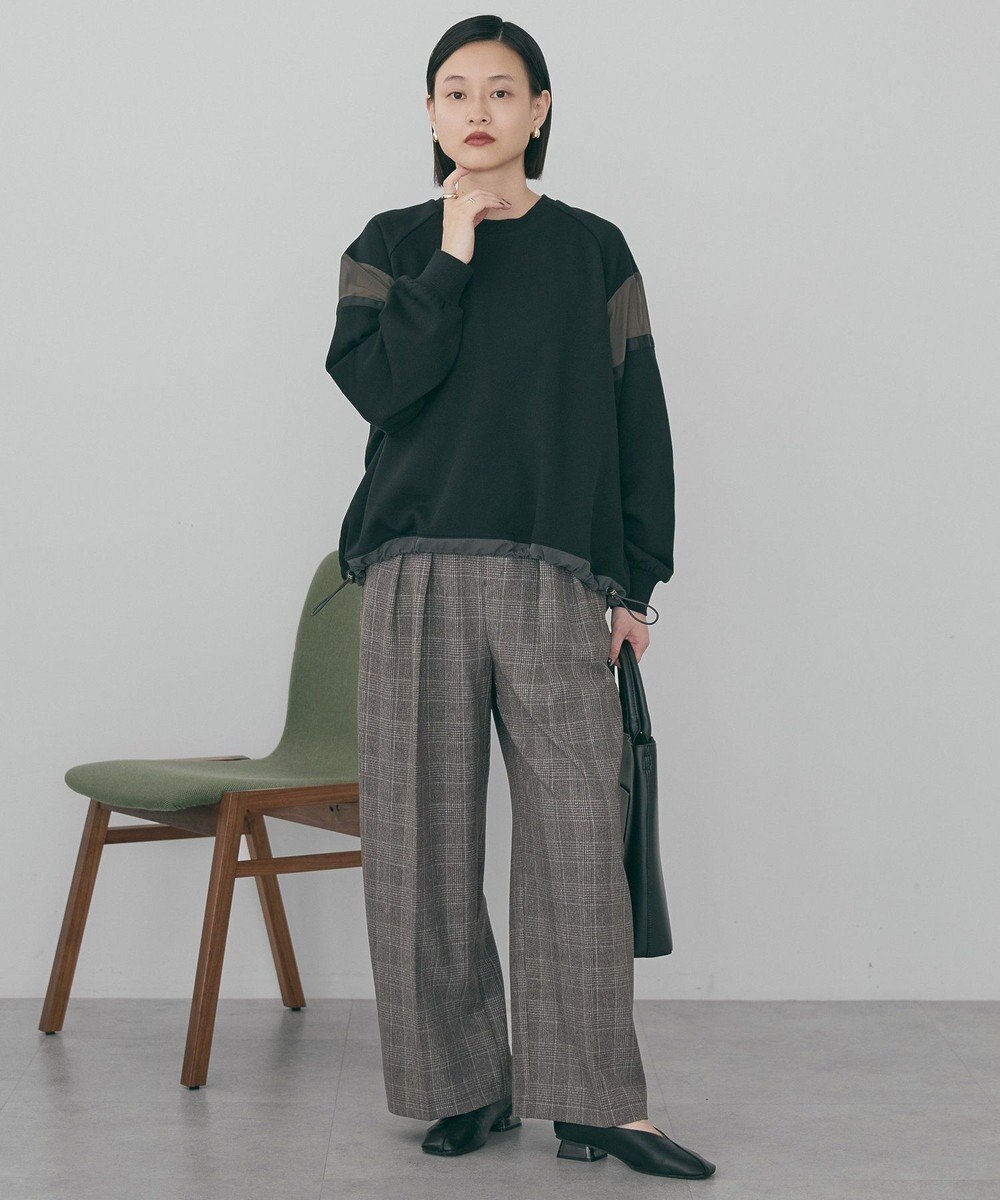 AMERICAN HOLIC 異素材ドロスト配色プルオーバー 