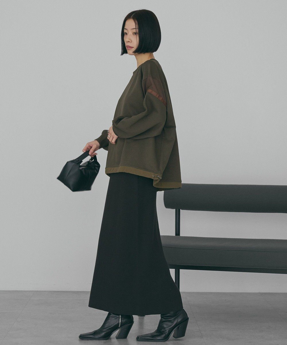 AMERICAN HOLIC 異素材ドロスト配色プルオーバー 