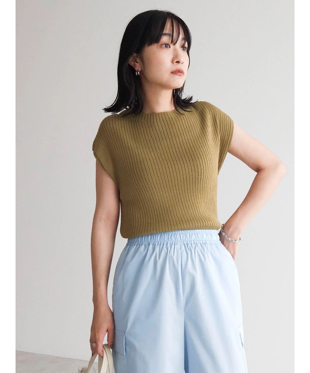 Green Parks ・Ｐｅｔｉｔ　Ｆｌｅｕｒ　フレンチスリーブリブニット 