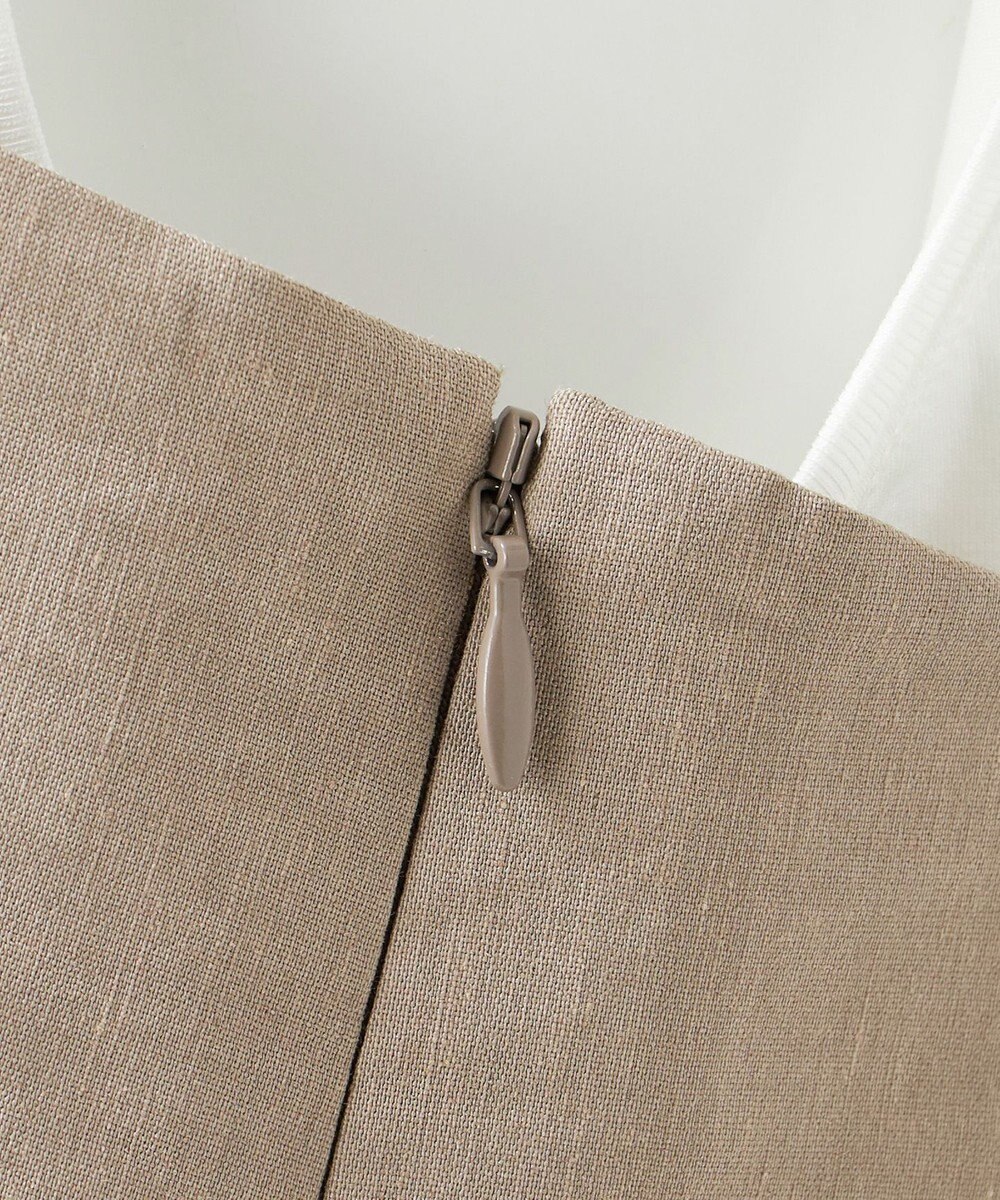 23区 L 【GOLD LABEL】クリスピーリネンストレッチ キャミソールワンピース 