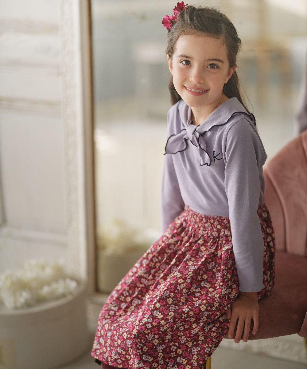 組曲 KIDS 【110-140cm】セーラーリボン Tシャツ 