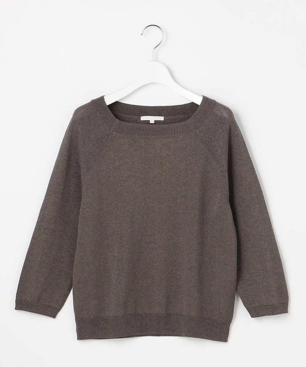 自由区 【アンサンブル対応】ペーパーコットンスクエアネックニット プルオーバー 