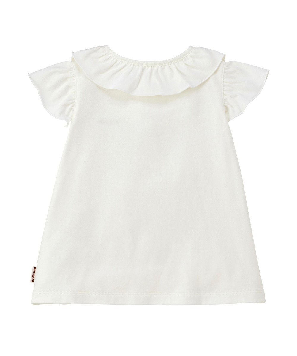 MIKI HOUSE HOT BISCUITS 【70-110cm】 天竺素材 フリル 半袖Tシャツ 