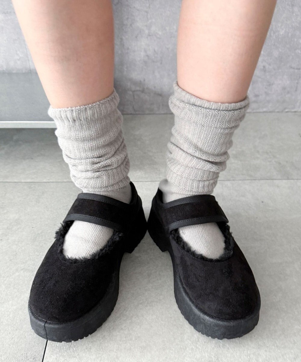 WEGO ムートンタッチメリージェーンシューズ 