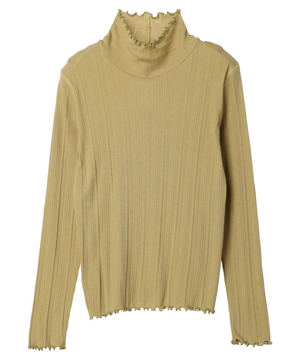 earth music&ecology コットンシアータートルネックプルオーバー 