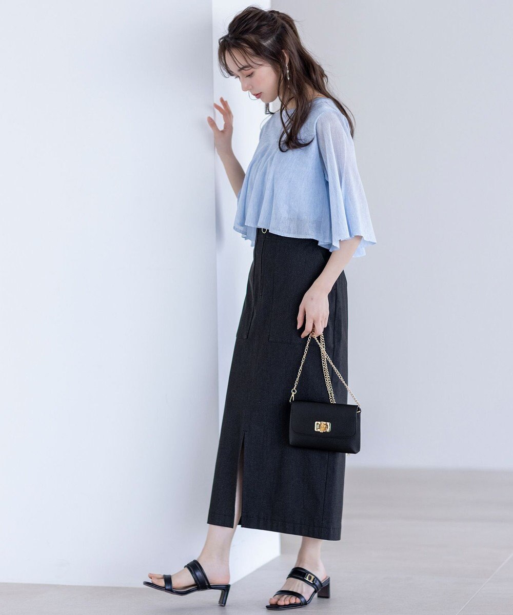 ANY SIS 【洗える】フリルシアー ニット 