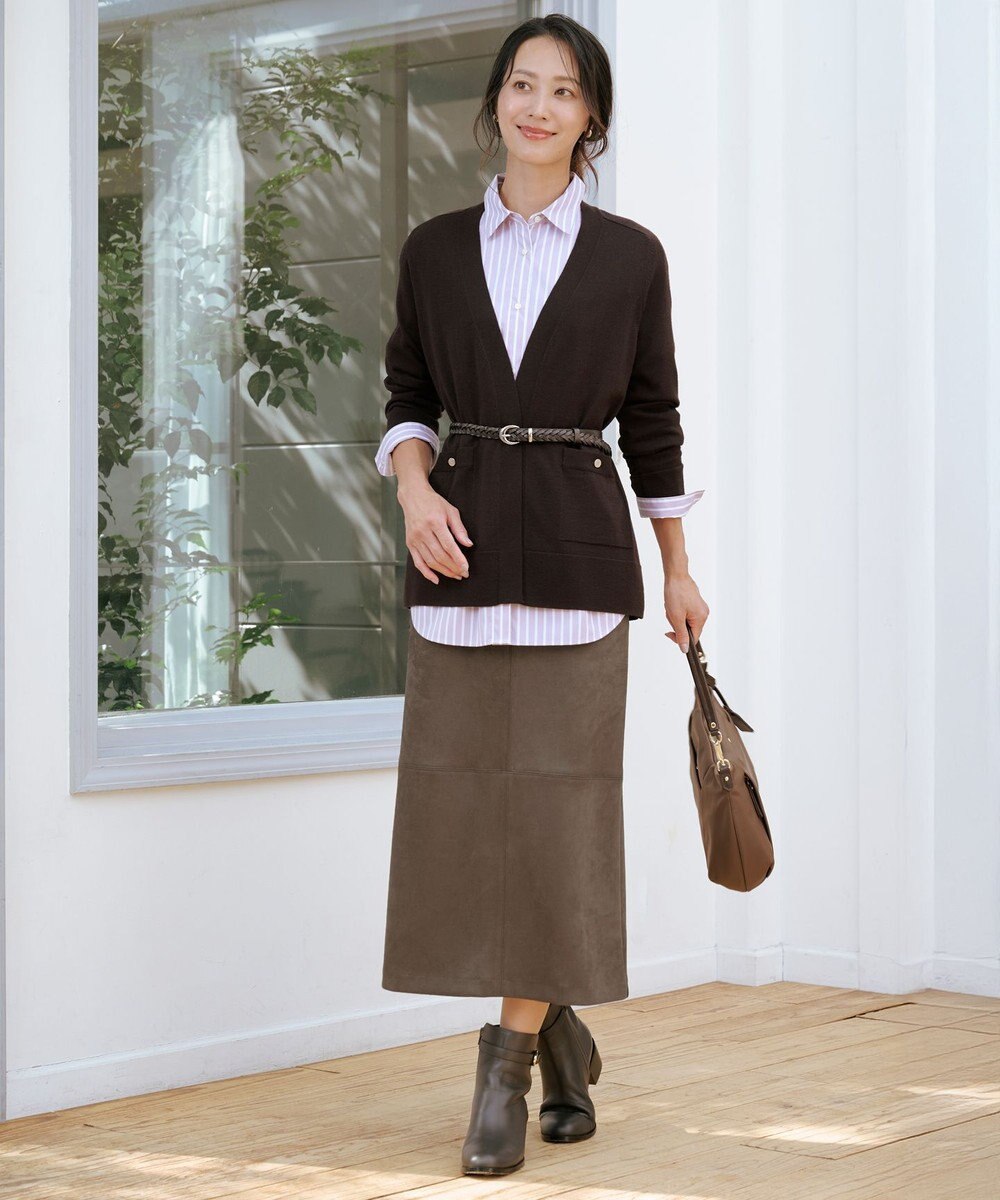 J.PRESS LADIES S エステネージュストライプ シャツ ブラウス 