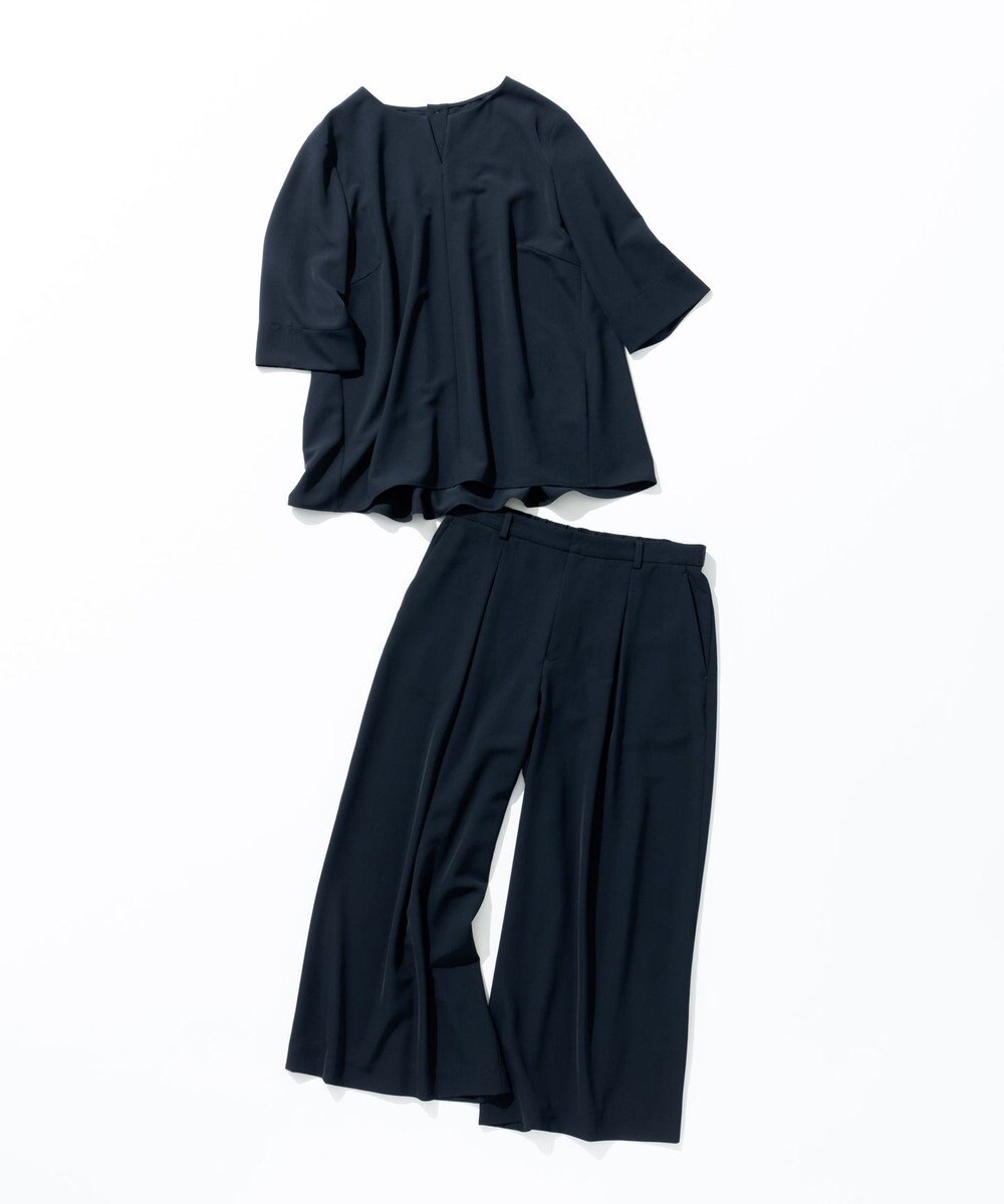 23区 L 【Lサイズ限定】ハイストレッチツイル ブラウス 