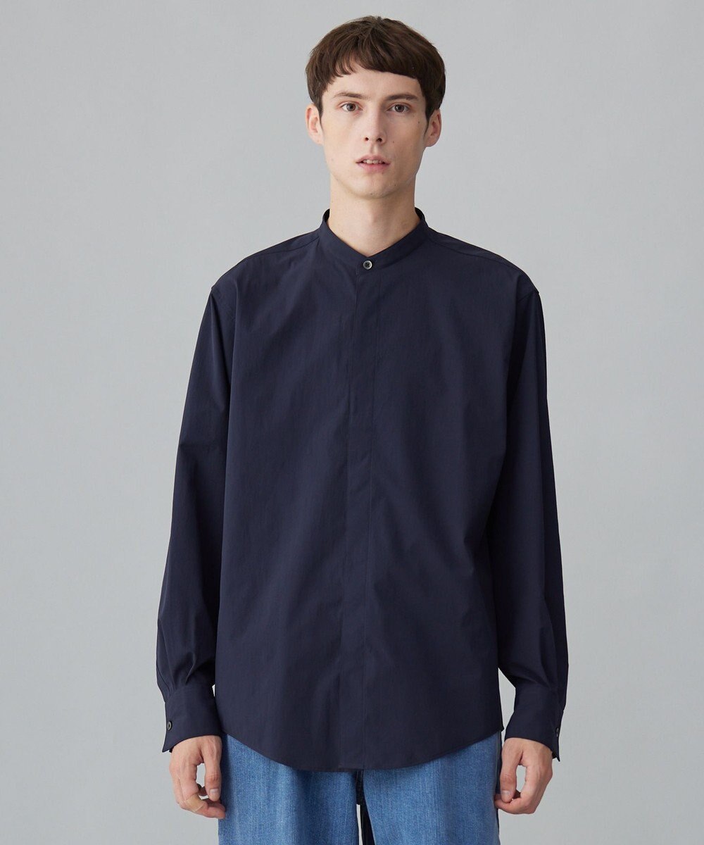 UNFILO MENS コンフォート バンドカラーシャツ  [24年秋冬商品] 