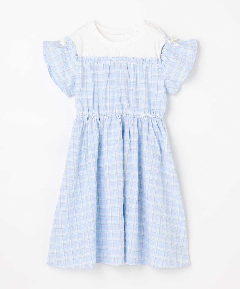 ANY KIDS 【洗濯機可能】オンオフショルダーワンピース 