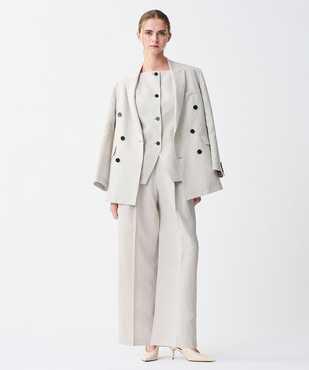 uncrave テンセルライトリネン ジレブラウス 