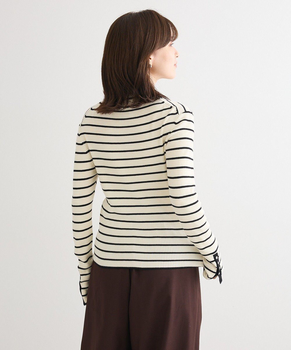 Green Parks 袖口金釦リブニットプルオーバー 