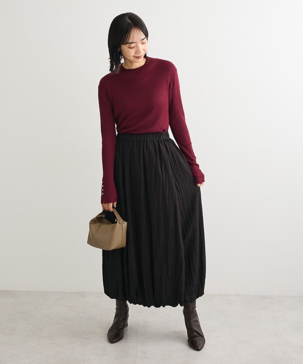 Green Parks 袖口金釦リブニットプルオーバー 