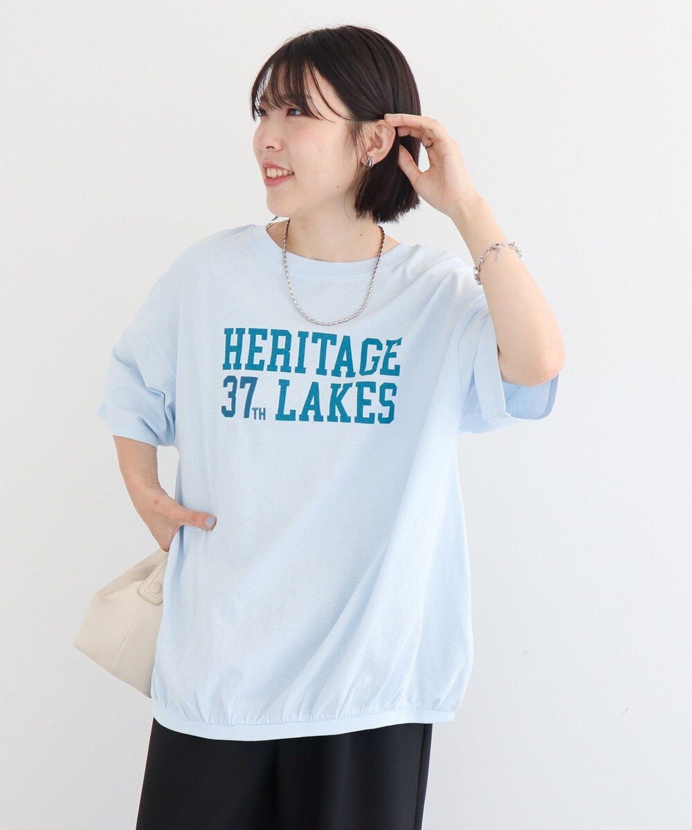 Green Parks カレッジロゴ刺繍５分袖チュニック 