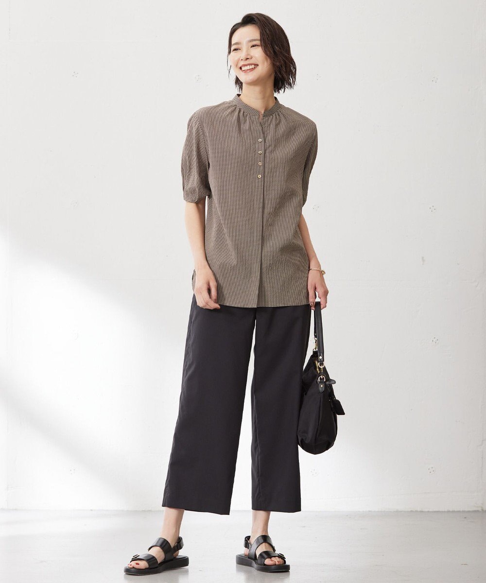 J.PRESS LADIES 【洗える】ハイテンションT/Rライトカルゼ セミワイド パンツ 