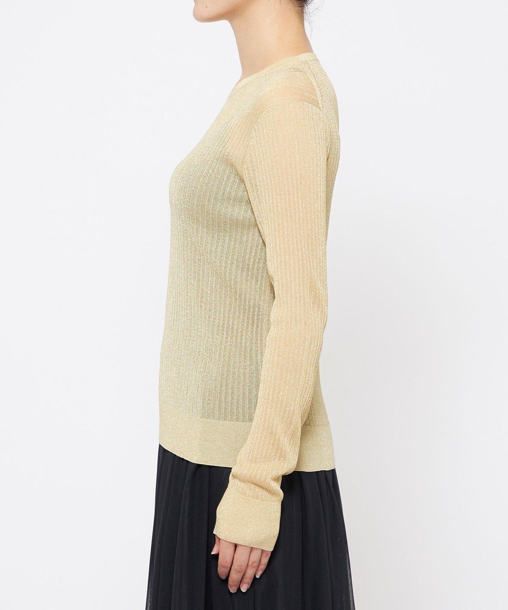 uncrave 【手洗い可】ラメ シアー クルーネック ニット（uncrave STANDARD） 