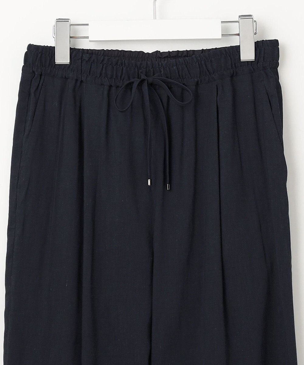 23区 【洗える】リネンレーヨンストレッチ ドロスト パンツ 