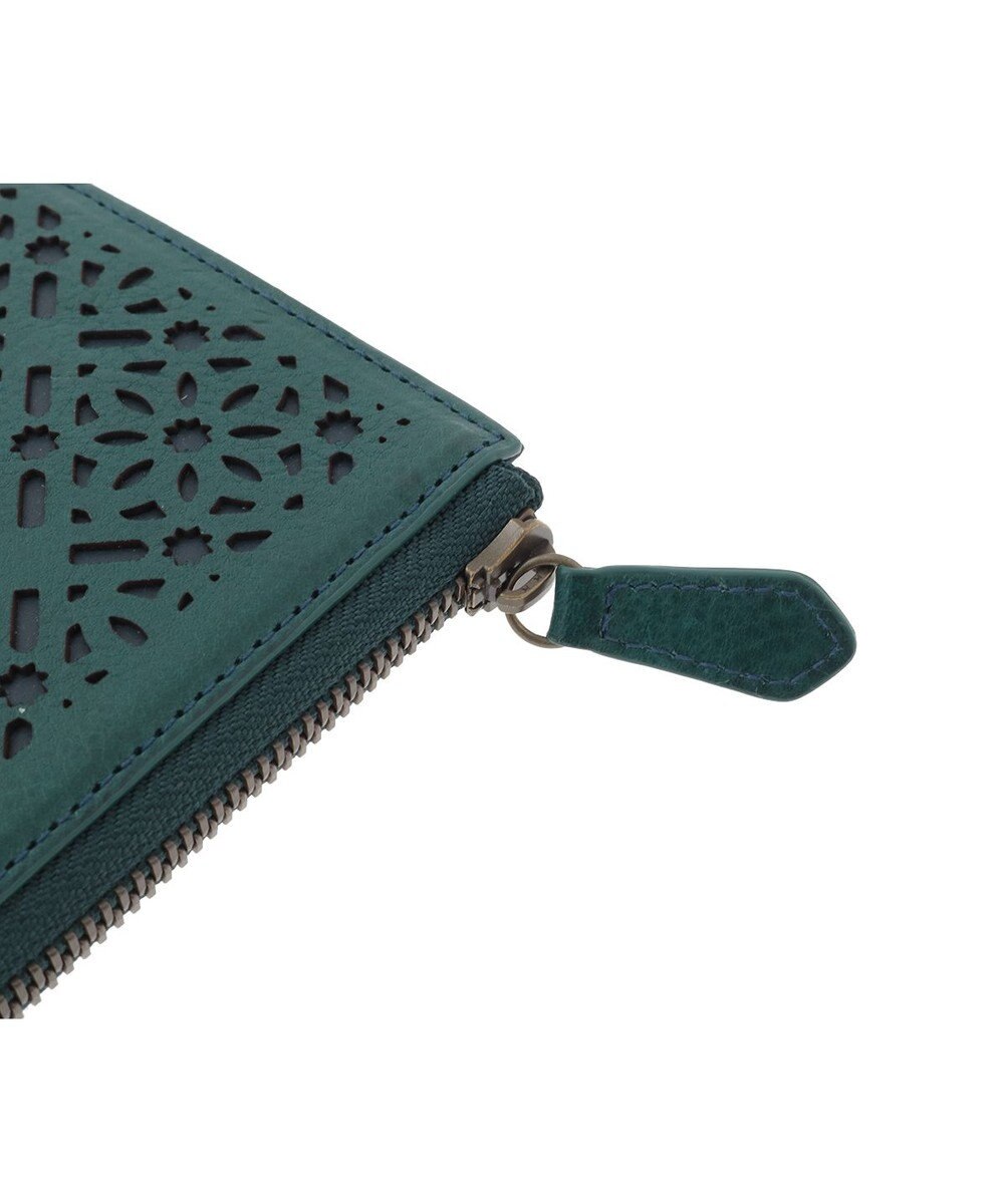 genten ダイヤカットワーク　Lファスナー長財布 