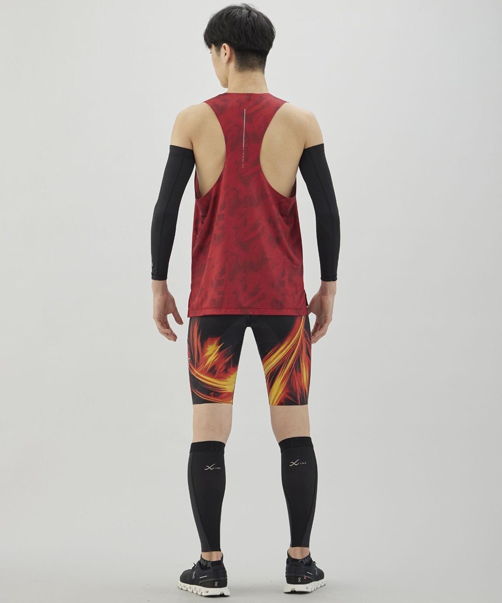 CW-X 【MEN】 CW-X トップス 【薄軽ランニングシャツ】 ノースリーブ タンクトップ スクエアネック 吸汗速乾性(本体) メンズ DLO180 /ワコール 