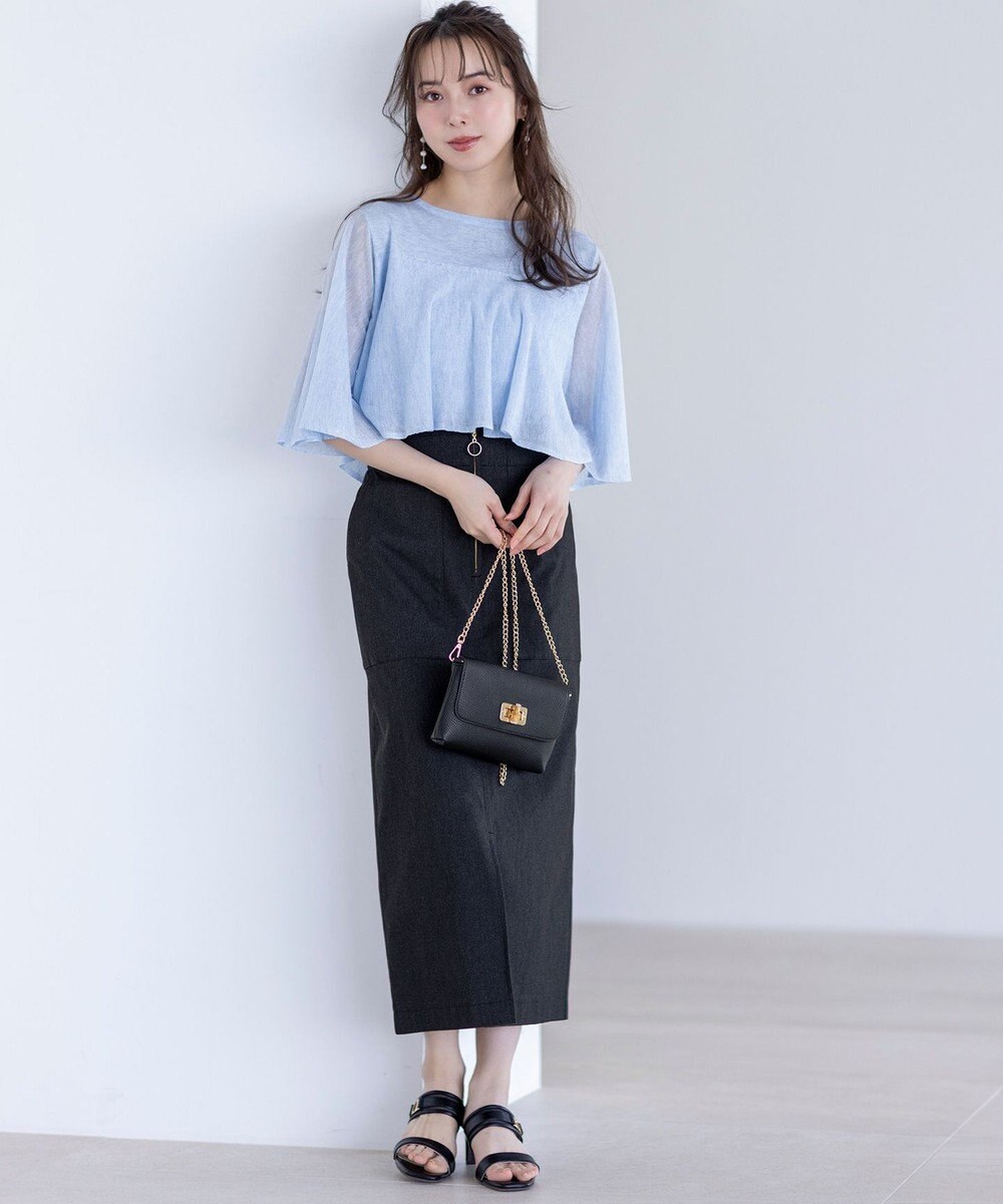 ANY SIS 【洗える】フリルシアー ニット 