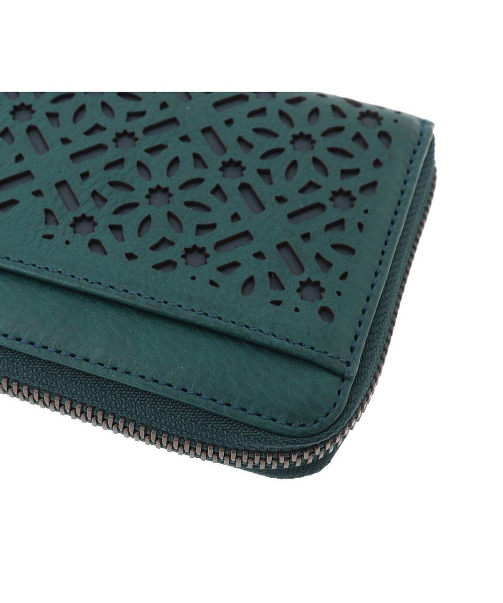 genten ダイヤカットワーク　Lファスナー長財布 