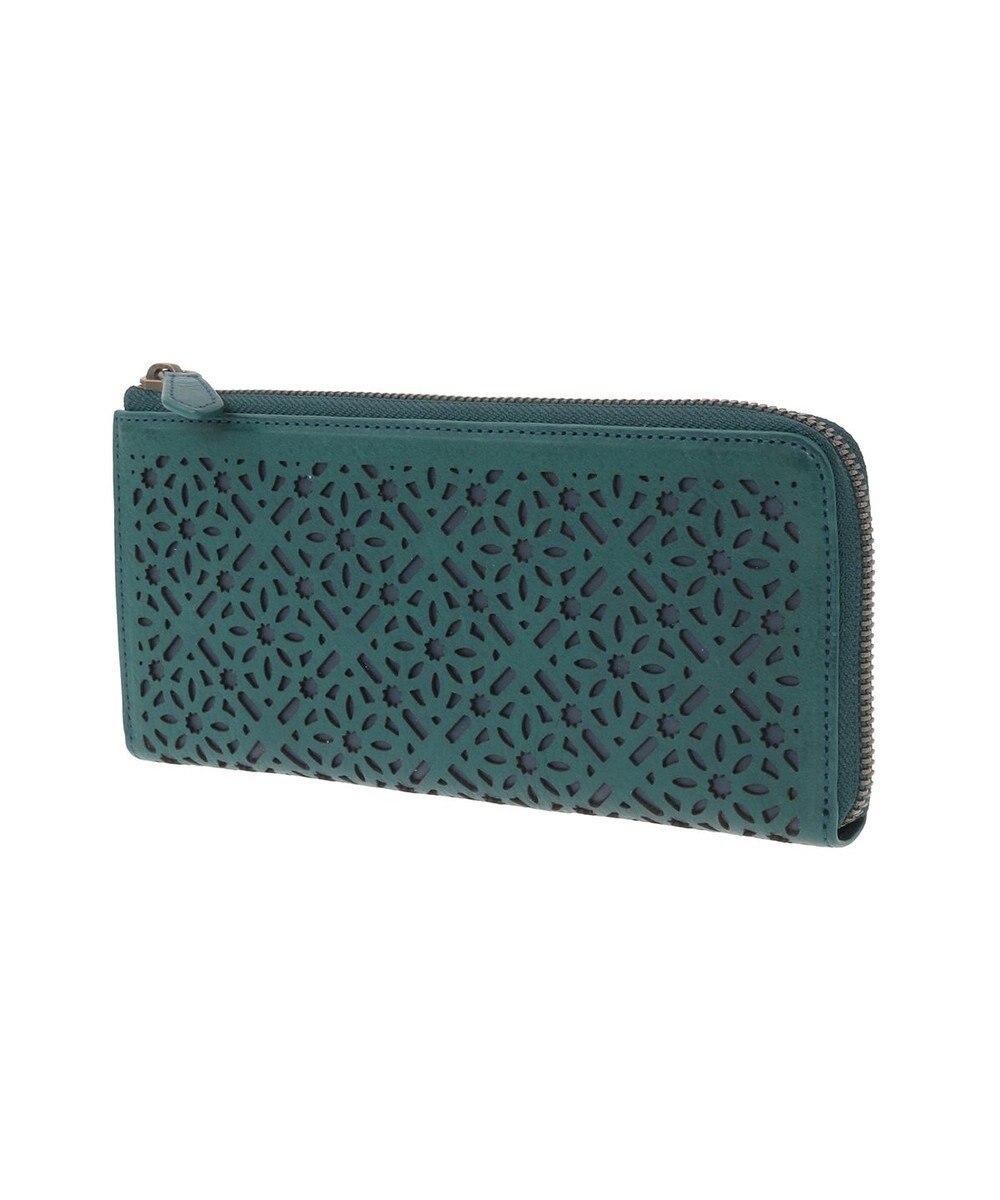 genten ダイヤカットワーク　Lファスナー長財布 